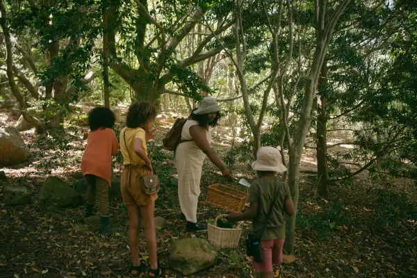 Família no parque aproveita momentos de lazer, rodeados pela natureza, em um ambiente de convivência, bem-estar e conexão ao ar livre